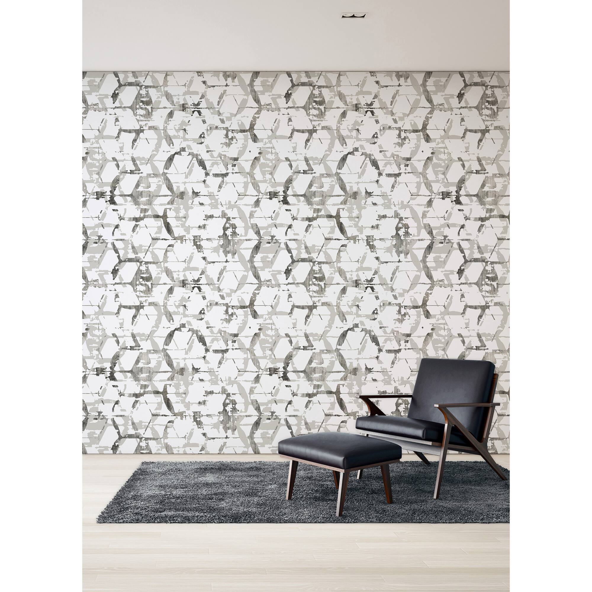 Katie Hunt Dove Gray Hex-A-Gone Wall Mural